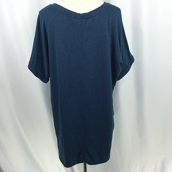 Matty M Tunic Top Womens Size XXL Teal Blue Dolman Short Sleeve Athleisure Shirt - Picture 3 of 8